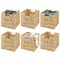 mDesign Woven Hyacinth Home Storage Basket Cube Furniture, 6 Pack